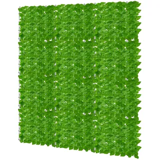 Sonnewelt Künstliche Efeu Apfelblatt Hecke Sichtschutz,Efeu Sichtschutz 200 * 300cm,Sichtschutzzaun, Rolle,Efeublätter eignet Sich perfekt für Terrassenbereiche im Freien
