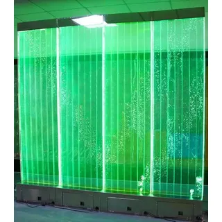 Wandpaneel LED Wasserwand Wasser Wände Wasser Blasen Wand Waterwall 60x240cm Neu - Transparent