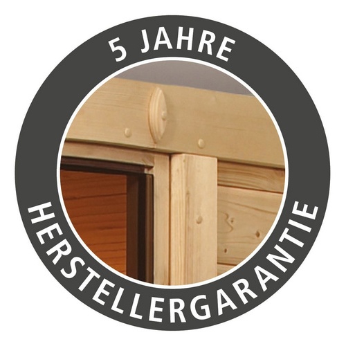 Bild von Sauna Horna inkl. 9 kW Bio-Ofen mit externer Steuerung, für 5 Personen - beige