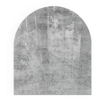 Tulup Kaminbodenplatte Glas 80 x 70 x 0,4 cm Grau