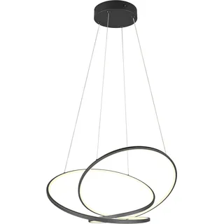 Trio Darvin 1-flg. 52W 150 cm rund schwarz matt