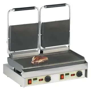 Neumärker Manufaktur Kontaktgrill Kamtschatka Grill, Zuverlässiger Grill mit massiven Graugussplatten, oben + unten glatt