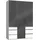 Drehtürenschrank Level by fresh to go 150 x 216 x 58 cm Weiß/Grau