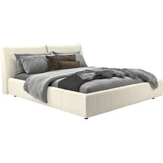 PLACES OF STYLE Polsterbett »Priora in 4 Breiten bis 200cm« auch in NaturLEDER, Cord, belastbar bis 280kg, auch Überlänge 220 cm, weiß