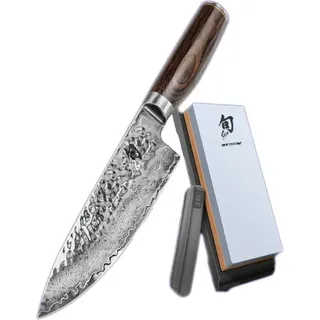 KAI Shun Premier Tim Mälzer Set Kochmesser + Schleifstein + Schleifhilfe TDM1706-W25
