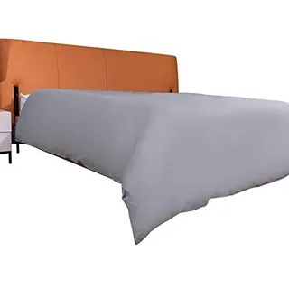 ComfortAce Bettbezug 200x200cm, Bettbezug aus 100% Baumwolle 200T ohne Kissenbezug, für Allergiker geeignet, mit Reißverschluss, Grau