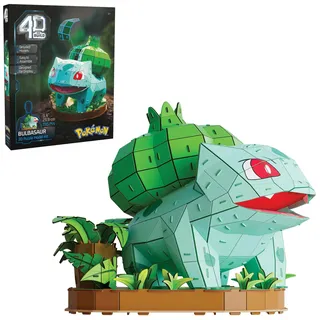 Spin Master 4D Build - Pokémon Bisasam - detailreiches 3D-Puzzle aus hochwertigem Karton, 195 Teile, leicht zu Bauen, ab 12 Jahren