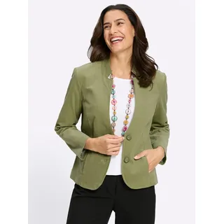 Jackenblazer INSPIRATIONEN "Cord-Blazer", Damen, Gr. 40, grün (schilf), 98% Baumwolle, 2% Elasthan, Blazer Jackenblazer