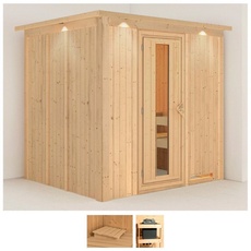 Bild von Sauna »Dima«, (Set), ohne Ofen, beige