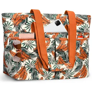 ENONEO Strandtasche Damen mit Reissverschluss, Strandtasche Familie XXL Groß Shopper Tasche Beach Tote Bag Reisetasche Wasserdicht Badetasche mit Nassfach für Einkaufen Fitness Reisen