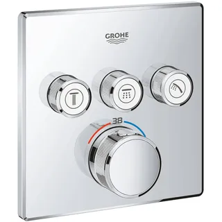Grohe Grohtherm SmartControl Thermostat mit 3 Absperrventile, chrom