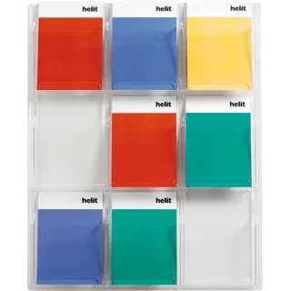 Helit Wandprospekthalter „the clearly“ 9xA4 transparent 76.6x94.5x5.1cm H6259302