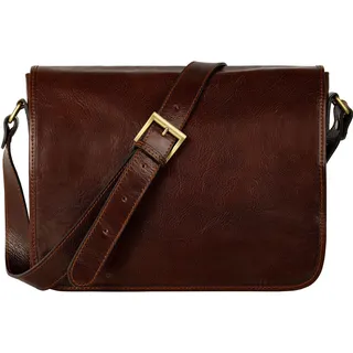 Time Resistance Leder Umhängetasche Herren - Messenger Bags - Arbeitstasche Herren - Elegante Aktentasche - Ledertasche - Herren Tasche