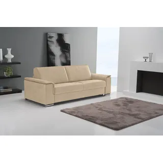 Egoitaliano Schlafsofa »Cecilia, modern & elegant, erstklassiger Sitzkomfort, Dauerschläfer« inkl. Matratze und hochwertigem Metallbettrahmen, toller Schlafkomfort, beige