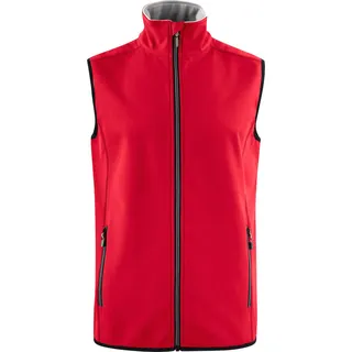 Trial Softshell Weste aus 94% Polyester, 280 g/m2, mit Reißverschluss- und Netztaschen - Rot