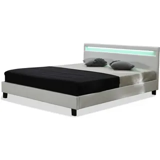 Habitat Garten Bett maria weiss , Weiß , Textil , 200x160 cm , Schlafzimmer, Betten, Polsterbetten