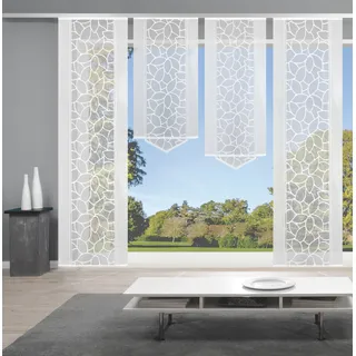 Schiebegardine HOME WOHNIDEEN "JENNA" Gr. 2, weiß, B:57cm H:245cm, Polyester, Gardinen, Schiebegardine, Schiebevorhang Jacquard Set