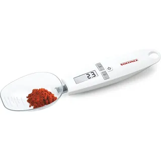 Soehnle Digitale Küchenwaage Cooking Star mit 0,1-g-genauer Teilung und 500 g Tragkraft, Löffelwaage für kleinste Mengen, Feinwaage für Gewürze, Weiß