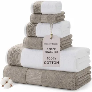 Modern Threads Handtuchset 600 g/m2 taupe