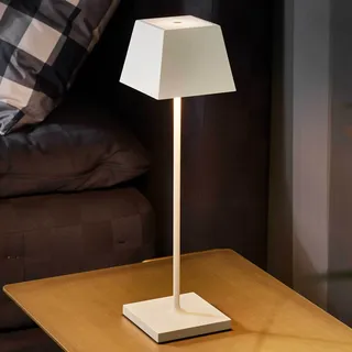 LED-Außentischleuchte NUINDIE weiss eckig - Weiß