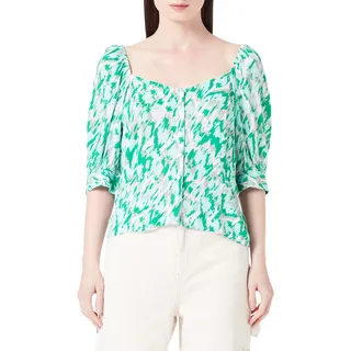 VERO MODA Damen Vmmenny 2/4 Shirt Top WVN Ga Bluse, Limpet Shell/AOP:Mette, L EU