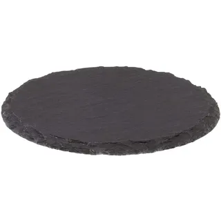 Westmark 4 Naturschiefer-Glasuntersetzer, rund, mit Kratzschutz, ø 10 cm, Schiefer, Tapas + Friends, Anthrazit, 69202270