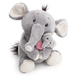 NICI Plüschelefant mit Baby 20 cm Grau