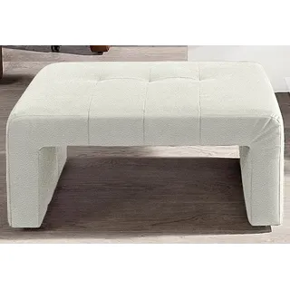 exxpo - sofa fashion Polsterhocker »Barista Hockerbank mit hoher Bodenfreiheit«, Breite 100 cm, komfortable Sitzhöhe 49cm, weiß