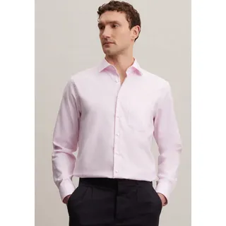 Businesshemd SEIDENSTICKER "Schwarze Rose", Herren, Gr. M39, normale Ärmellängen, rosa (rosé), 100% Baumwolle, unifarben, regular fit, 2-Knopf-Manschette, Hemden Businesshemd, Regular 1/1 Kentkragen Uni