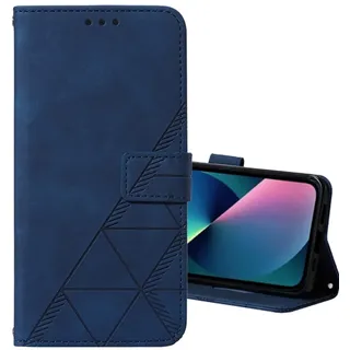 COTDINFOR Handyhülle für iPod Touch 7 Hülle Klapphülle Einfarbig Business-Stil Cover Schutzhülle Magnetisch Handytasche LederHülle Flip Case Coverfür iPod Touch 7 Business Style Sapphire Blue YBS.