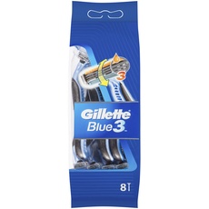 Gillette Blue3 Einwegrasierer Herren Fußball Edition, 1er Pack (1 x 8 Stück)