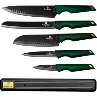 Satz Von 5 Küchenmesser Mit Bar Berlinger Haus Bh-2696 - Schwarz, Grün, Silber