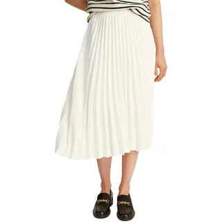 Tommy Hilfiger Damen Rock Fluid Pleated Pull On Midi Faltenrock, Elfenbein (Ivory Petal), 40