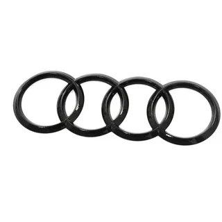 Audi 4M0071802 Ringe Zeichen schwarz Heckklappe Black Edition Emblem Logo Aufkleber, für Q7/SQ7 (Typ 4M) ab 2020