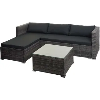 Mendler Poly-Rattan Set 7-tlg. Grau