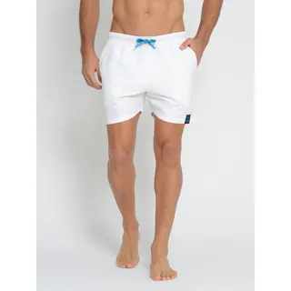 Badehose NASSAU BEACH "Badehose NB231017", Herren, Gr. XXL, US, weiß (sanftes weiß), Obermaterial: 100% Polyester COOLMAX PES(Coolmax)., Badehosen Badehose