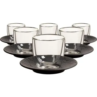 Villeroy & Boch Manufacture Rock Espressoglas 0,06 l Schwarz 6 St.