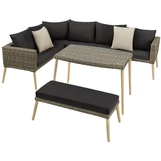 Tectake Pula Loungeset grau