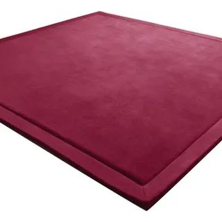 LEHOUR Verdickung Korallen Samt Teppich Kinder Krabbeldecke Weiche Tatami Teppiche Kinder rutschfeste Vergrößern Spielmatte (Traubenrot, 200 * 240CM)