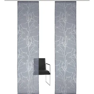Schiebegardine OTTO HOME "Anna" Gr. 1, grau, B:57cm H:145cm, Ausbrenner, Polyester, Viskose, Gardinen, Schiebegardine, Inkl. Befestigungszubehör, Breite: 57 cm