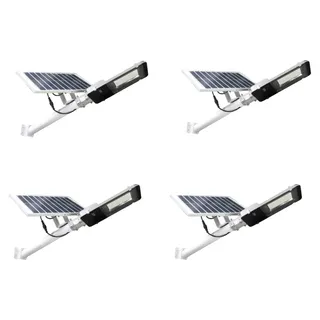 Solar-Straßenlaterne, Hochleistungs-Außenbeleuchtung, LED-Scheinwerfer, wasserdicht, 4 Einheiten