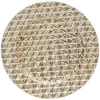 Atmosphera Createur d ́interieur Unterteller Geometrisches Muster Gold Ø 33 cm , Goldfarben , Kunststoff , Geschirr, Teller, Platzteller