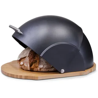 Zeller Brotkasten Holz Schwarz/Braun