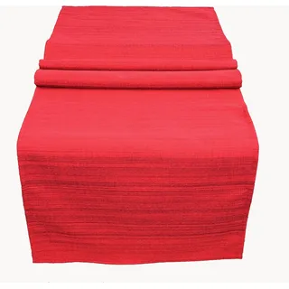 Outdoor Textilien meliert wetterbeständig 40 x 140 cm - rot - Rot