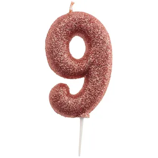 Dekora 345348 Geburtstag Deko Kerze Rosa - Nummer 9