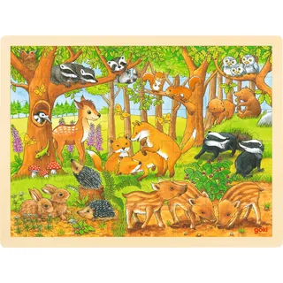 GoKi 57734 - Einlegepuzzle Tierkinder im Wald