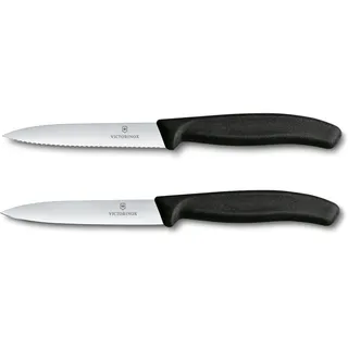 Victorinox Swiss Classic Gemüsemesser 10 cm 2-tlg. Schwarz