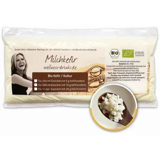 Wellness-Drinks Bio-Milchkefir mit aktiven Kefirknollen 20 g