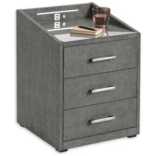 meinBett Nachtkonsole Moon ¦ grau ¦ Maße cm B: 47 H: 61 T: 46.0