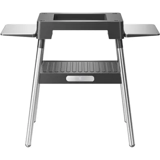 WMF Standgrill "Standfuß 0415890011 Lono Master" stabil, kompakt, Premium-Design, hochwertiger Cromargan Edelstahl, schwarz, edelstahl
